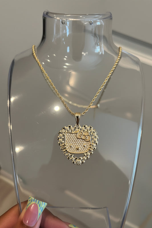 heart hello kitty necklace ♡